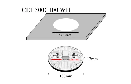 Светильник точечный LED CLT 500C100 WH 3000K Crystal Lux белый на 1 , основание белое в стиле современный фото 2