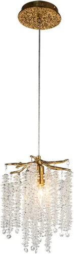 Светильник подвесной Eiva 2167/05/01P Stilfort прозрачный 1 лампа, основание бронзовое в стиле флористика современный ветви