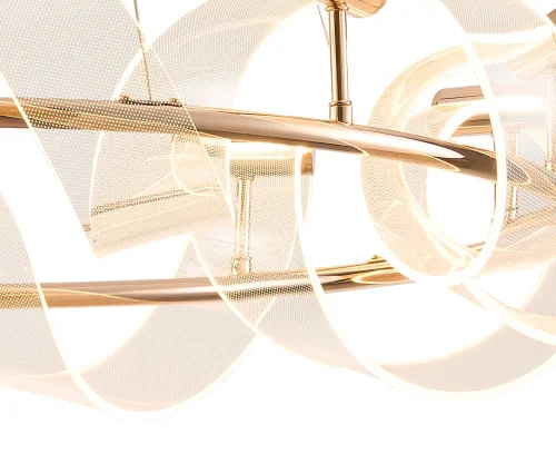 Люстра подвесная LED DIMM Ранни 08037-90,37 Kink Light прозрачная на 10 ламп, основание золотое в стиле хай-тек современный с пультом фото 2