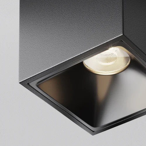 Светильник накладной LED Alfa Led C065CL-8W4K-SQ-B Maytoni чёрный на 1 лампу, основание чёрное в стиле современный хай-тек квадратный фото 5