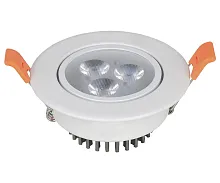 Светильник точечный LED Точка 2143 Kink Light белый 1 лампа, основание белое в стиле современный круглый