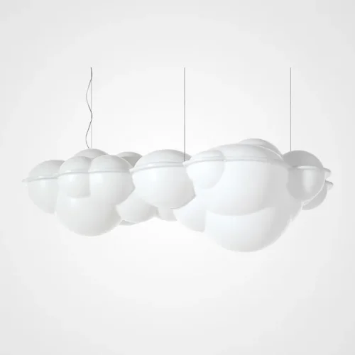 Светильник подвесной Nuvola D130 220183-60 ImperiumLoft белый на 6 ламп, основание белое в стиле современный скандинавский Светильник подвесной Nuvola D130 220183-60 ImperiumLoft белый на 6 ламп, основание белое в стиле современный скандинавский