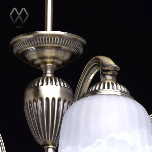 Люстра подвесная Ариадна 450014605 MW-Light белая на 5 ламп, основание античное бронза в стиле классика  фото 8