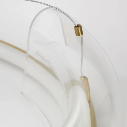 Люстра подвесная LED Kent LSP-7087 Lussole прозрачная на 1 лампа, основание бронзовое в стиле современный  фото 3