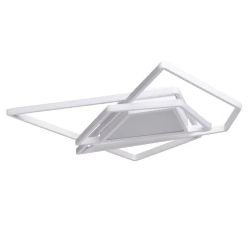 Люстра потолочная LED с пультом Эдгар 408013001 DeMarkt белая на 1 лампу, основание белое в стиле хай-тек с пультом