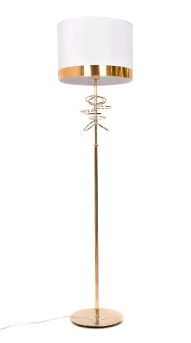 Торшер Milari LDF 5530 F.GD+WT Lumina Deco  белый 1 лампа, основание золотое в стиле современный
