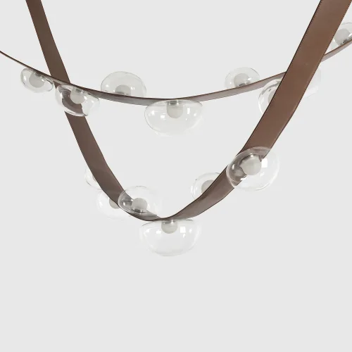 Светильник подвесной LED BOSQUE SP7 L3000 BROWN/TRANSPARENT Crystal Lux прозрачный на 7 ламп, основание коричневое в стиле современный фото 2