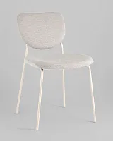 Стул обеденный Gigi, серый, белые ножки УТ000039036 Stool Group, серый/шенилл, ножки/металл/, размеры - *****