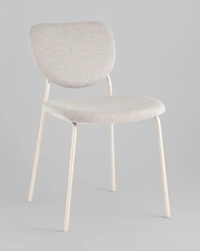 Стул обеденный Gigi, серый, белые ножки УТ000039036 Stool Group, серый/шенилл, ножки/металл/, размеры - *****