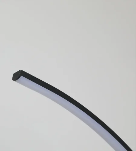 Торшер LED со столиком Асен 08417,19 Kink Light со столиком изогнутый чёрный 1 лампа, основание чёрное в стиле 10086
 фото 3