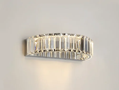 Бра LED 8442/A chrome Newport прозрачный на 1 лампу, основание хром в стиле современный 