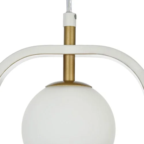 Светильник подвесной Avola MOD431-PL-01-WG Maytoni белый 1 лампа, основание золотое белое в стиле современный шар фото 4