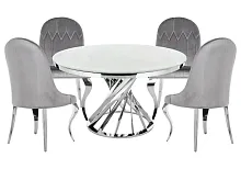 Обеденная группа Аган gray / white 599485 Woodville на 1 , основание в стиле современный скандинавский 