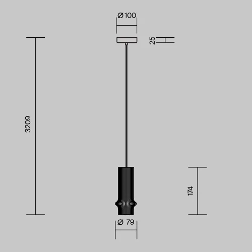 Светильник подвесной LED Pilastro MOD430PL-L5W3K1 Maytoni белый на 1 лампу, основание чёрное в стиле современный фото 6