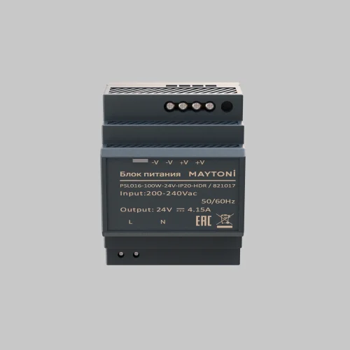 Блок питания PSL016 24В 100Вт IP20 HDR 821017 Maytoni для светодиодных лент фото 3