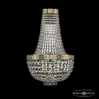 Бра 19281B/H2/25IV G Bohemia Ivele Crystal прозрачный 3 лампы, основание золотое в стиле классический sp