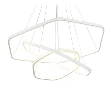 Светильник подвесной LED FL365 Ambrella light белый 1 лампа, основание белое в стиле современный кольца