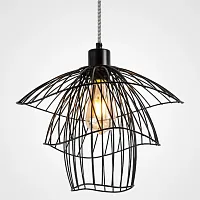Светильник подвесной Papillon Forestier Black 219292-26 ImperiumLoft чёрный на 1 лампу, основание медь в стиле скандинавский лофт 