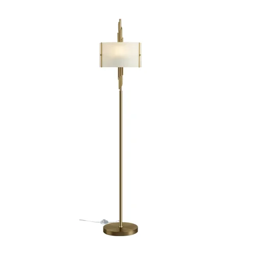 Торшер  Margaret 5415/3F Odeon Light  белый 3 лампы, основание бронзовое в стиле арт-деко
 фото 3