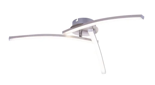 Светильник потолочный LED Tansy 67098-18 Globo матовый никель на 1 лампу, основание матовое никель в стиле хай-тек современный 