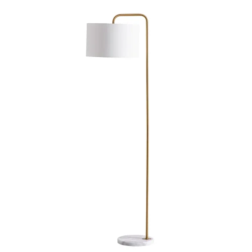 Торшер Rupert A5024PN-1PB Arte Lamp белый на 1 лампу, основание медь в стиле современный 