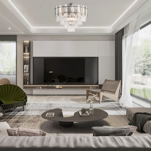 Люстра потолочная Sorrento-1309 371309/8/40/500 CR Arte Milano серая прозрачная на 8 ламп, основание хром в стиле современный Люстра потолочная Sorrento-1309 371309/8/40/500 CR Arte Milano серая прозрачная на 8 ламп, основание хром в стиле современный