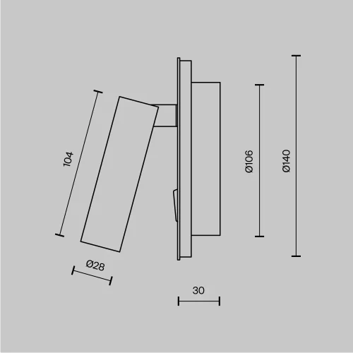 Бра с выключателем LED ios 176 C176-WL-01-6W-W Maytoni белый на 1 лампу, основание белое в стиле современный фото 5