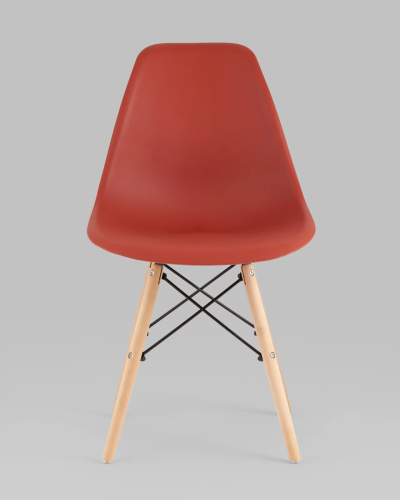 Стул EAMES, терракотовый УТ000039374 Stool Group, /, ножки/массив бука/бежевый, размеры - *815***460*530