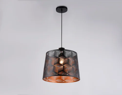 Светильник подвесной TR8439 Ambrella light чёрный 1 лампа, основание чёрное в стиле кантри прованс современный  фото 5