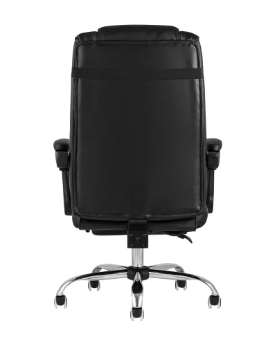 Кресло руководителя TopChairs Royal, черное УТ000001956 Stool Group, чёрный/экокожа, ножки/металл/хром, размеры - ****680*700 фото 4