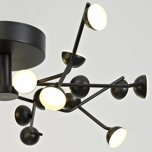 Люстра потолочная LED Adn 6423 Mantra чёрная на 1 лампа, основание чёрное в стиле современный хай-тек  фото 3