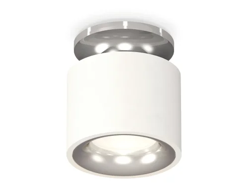 Светильник накладной Techno spot XS7510081 Ambrella light белый 1 лампа, основание серебряное в стиле современный хай-тек круглый
