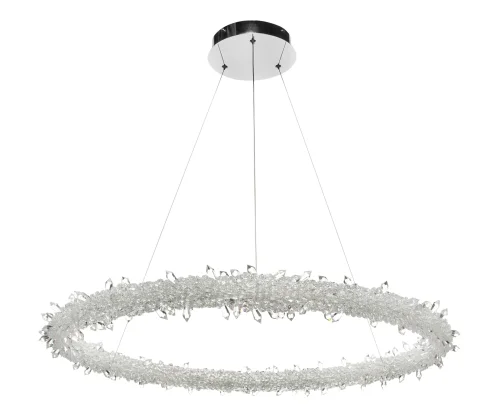 Люстра подвесная LED Лиам 07875-80,02(3000K) Kink Light белая на 1 лампу, основание хром в стиле современный кольца