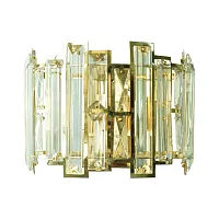 Бра Бриз 111021402 DeMarkt прозрачный 2 лампы, основание золотое в стиле классика 