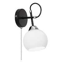 Бра с выключателем Стивен CL141411 Citilux белый 1 лампа, основание чёрное в стиле современный 