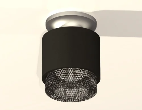 Светильник накладной Techno spot XS7511102 Ambrella light чёрный 1 лампа, основание серебряное в стиле хай-тек современный круглый фото 2