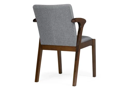Деревянный стул Artis cappuccino / grey 15414 Woodville, серый/ткань, ножки/дерево/капучино, размеры - ****490*580 фото 4
