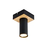 Светильник накладной Olson 4431-1C F-promo чёрный 1 лампа, основание бежевое чёрное в стиле современный квадратный трубочки