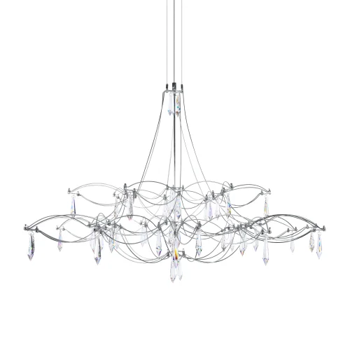 Люстра подвесная ЛЕД Мира / Mira 10590/1000 Silver Asfour LOFT IT прозрачная на 1 лампу, основание серебряное в стиле арт-деко капли фото 3 Люстра подвесная ЛЕД Мира / Mira 10590/1000 Silver Asfour LOFT IT прозрачная на 1 лампу, основание серебряное в стиле арт-деко капли фото 3