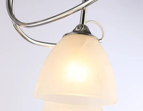 Люстра потолочная TR3042 Ambrella light белая на 5 ламп, основание хром в стиле классический  фото 6