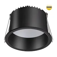 Светильник точечный LED Tran 359237 Novotech чёрный 1 лампа, основание чёрное в стиле современный хай-тек 