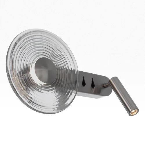 Бра с выключателем LED Corta CL245031 Citilux прозрачный на 1 лампу, основание матовое хром в стиле современный хай-тек для чтения фото 2