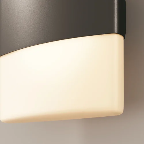 Настенный светильник уличный LED Rom O442WL-L12GF3K Maytoni уличный IP54 графит на 1 лампу, плафон белый в стиле современный LED фото 13