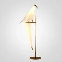 Настольная лампа Origami Bird Table Lamp 74563-22 ImperiumLoft бежевая 1 лампа, основание золотое металл в стиле современный 