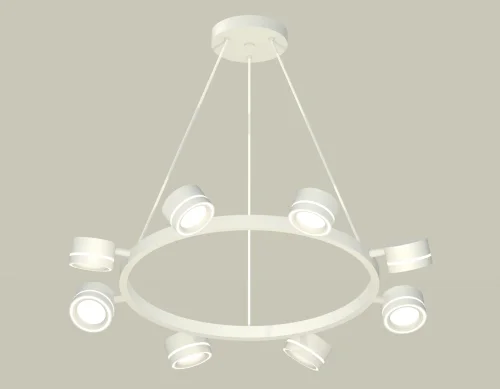 Светильник подвесной XB9195201 Ambrella light белый 8 ламп, основание белое в стиле хай-тек современный 