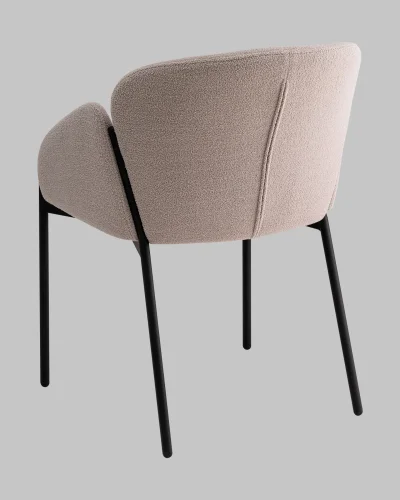 Стул обеденный Melia, светло-серый УТ000039553 Stool Group, серый/букле, ножки/металл/чёрный, размеры - *770**** фото 4