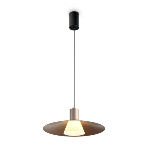 Светильник подвесной LED Fari FR5600PL-L5MG1 Freya матовый золото на 1 лампу, основание чёрное в стиле современный лофт фото 13