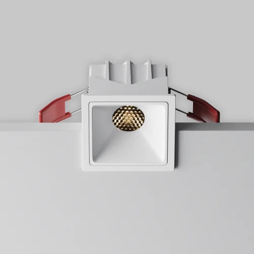 Светильник точечный LED Alfa LED DL043-01-10W3K-SQ-W-1 Maytoni белый на 1 лампу, основание белое в стиле современный хай-тек квадратный фото 2