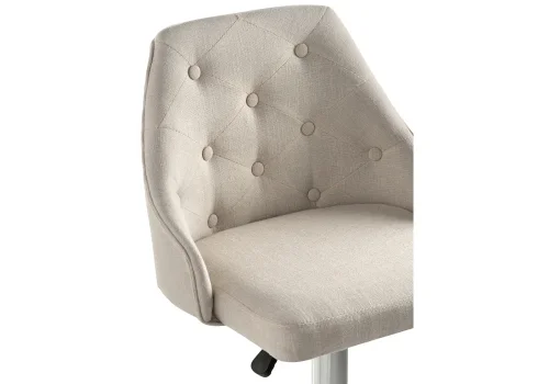 Барный стул Laguna cream fabric 1635 Woodville, кремовый/ткань, ножки/металл/хром, размеры - *1160***520*480 фото 5