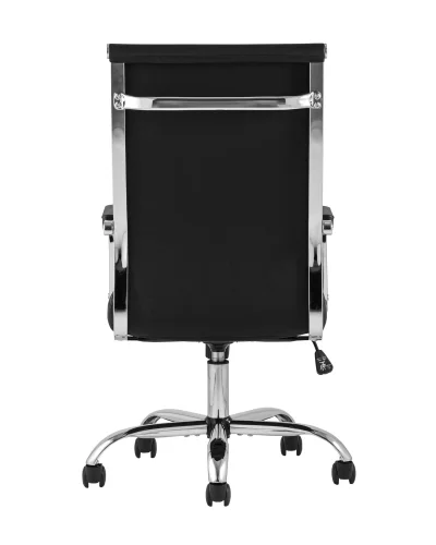 Кресло офисное TopChairs Unit, черное УТ000001927 Stool Group, чёрный/экокожа, ножки/металл/хром, размеры - ****520*640 фото 5
